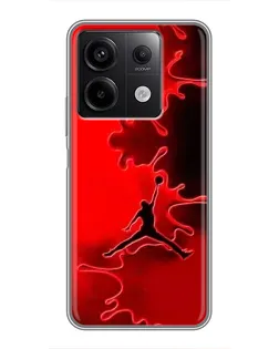 Чехол для Xiaomi Redmi Note 13 (5G) с картинкой «Jordan Red Smoke»