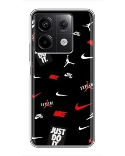Чехол для Xiaomi Redmi Note 13 (5G) с картинкой «Nike Mix Pattern»