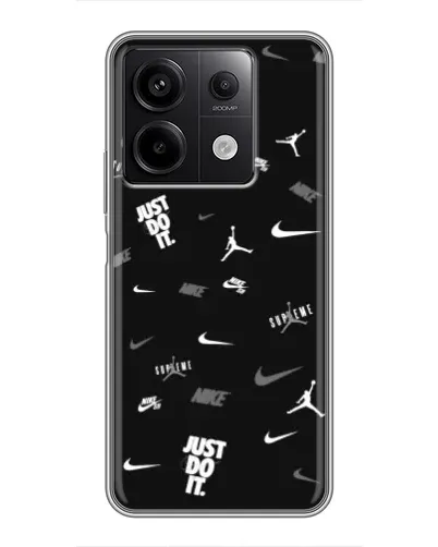 Чехол для Xiaomi Redmi Note 13 (5G) с картинкой «Nike Black Pattern» Чехол для Xiaomi Redmi Note 13 (5G) с картинкой «Nike Black Pattern»