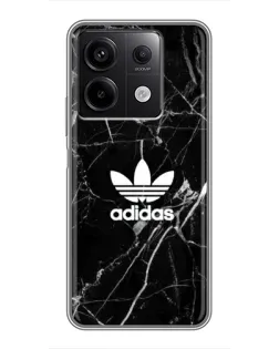 Чехол для Xiaomi Redmi Note 13 (5G) с картинкой «Белый мрамор Adidas»