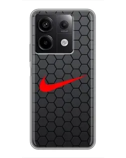 Чехол для Xiaomi Redmi Note 13 (5G) с картинкой «Nike — карбоновая сетка» Чехол для Xiaomi Redmi Note 13 (5G) с картинкой «Nike — карбоновая сетка»