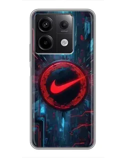 Чехол для Xiaomi Redmi Note 13 (5G) с картинкой «Техногенный стиль Nike»