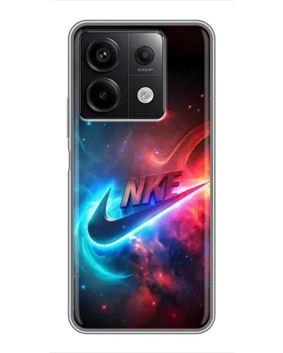 Чехол для Xiaomi Redmi Note 13 (5G) с картинкой «Огненный логотип Nike»