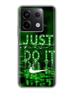 Чехол для Xiaomi Redmi Note 13 (5G) с картинкой «Зеленый неоновый Nike»