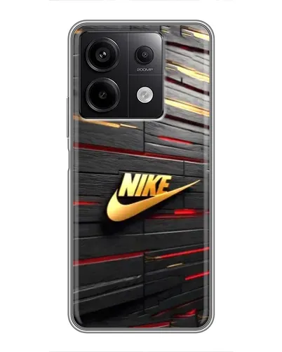 Чехол для Xiaomi Redmi Note 13 (5G) с картинкой «Золотой Nike на металле»