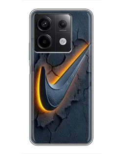 Чехол для Xiaomi Redmi Note 13 (5G) с картинкой «Объемный логотип Найк»