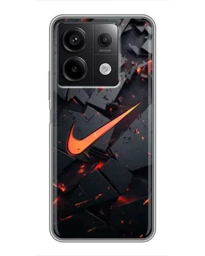 Чехол для Xiaomi Redmi Note 13 (5G) с картинкой «Nike — эффект разломов»