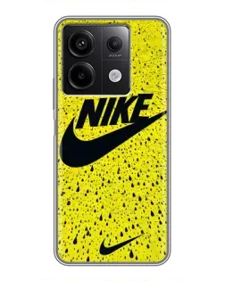 Чехол для Xiaomi Redmi Note 13 (5G) с картинкой «Желтый текстурный Nike»