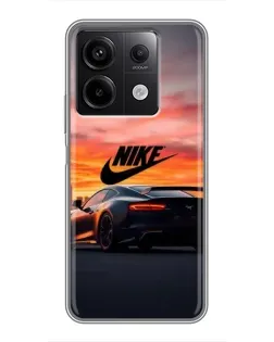 Чехол для Xiaomi Redmi Note 13 (5G) с картинкой «Nike и суперкар»