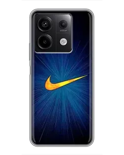 Чохол для Xiaomi Redmi Note 13 (5G) з картинкою «Синій пульс Nike»