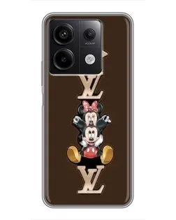 Чехол для Xiaomi Redmi Note 13 (5G) с картинкой «LV и Микки Маус»