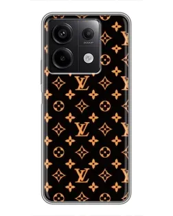 Чехол для Xiaomi Redmi Note 13 (5G) с картинкой «Золотая монограмма LV»