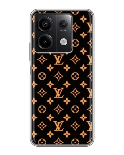 Чехол для Xiaomi Redmi Note 13 (5G) с картинкой «Золотая монограмма LV»