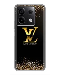 Чехол для Xiaomi Redmi Note 13 (5G) с картинкой «LV — золотые искры»