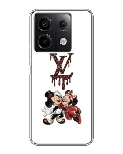 Чехол для Xiaomi Redmi Note 13 (5G) с картинкой «LV и Микки Маус»