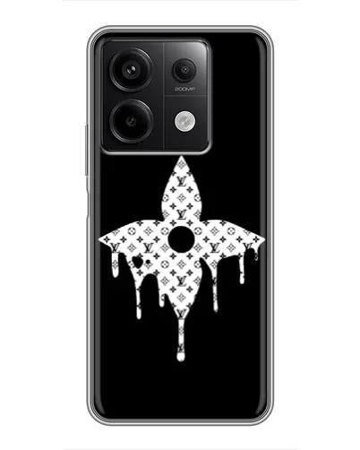 Чехол для Xiaomi Redmi Note 13 (5G) с картинкой «Цветочная монограмма»