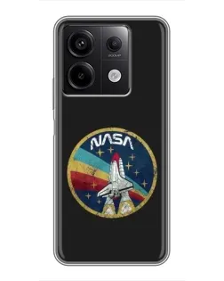 Чехол для Xiaomi Redmi Note 13 (5G) с картинкой «NASA — эмблема миссии» Чехол для Xiaomi Redmi Note 13 (5G) с картинкой «NASA — эмблема миссии»