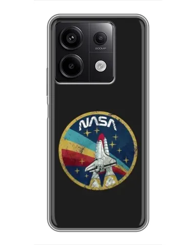 Чехол для Xiaomi Redmi Note 13 (5G) с картинкой «NASA — эмблема миссии»