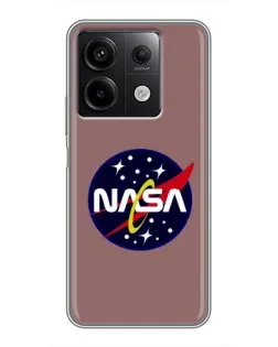 Чехол для Xiaomi Redmi Note 13 (5G) с картинкой «NASA — ретро космос»