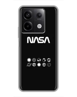 Чехол для Xiaomi Redmi Note 13 (5G) с картинкой «NASA — технический принт»