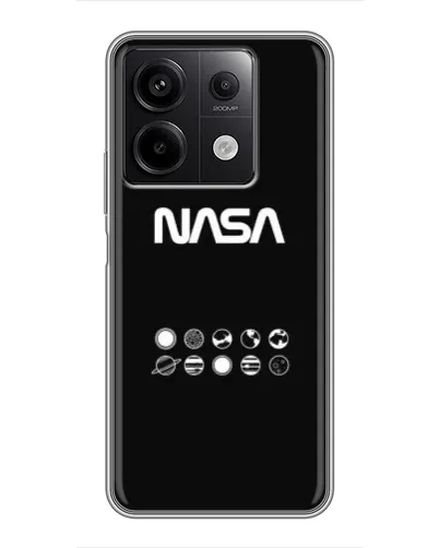 Чехол для Xiaomi Redmi Note 13 (5G) с картинкой «NASA — технический принт»
