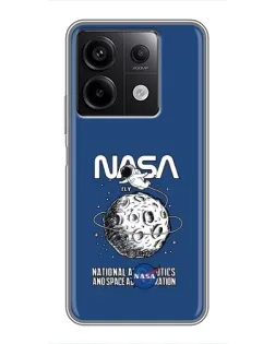 Чехол для Xiaomi Redmi Note 13 (5G) с картинкой «NASA — лунная миссия»