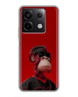 Чехол для Xiaomi Redmi Note 13 (5G) с картинкой «Bored Ape в красном» Чехол для Xiaomi Redmi Note 13 (5G) с картинкой «Bored Ape в красном»