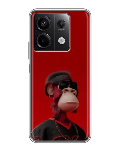 Чехол для Xiaomi Redmi Note 13 (5G) с картинкой «Bored Ape в красном»