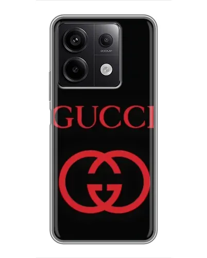 Чехол для Xiaomi Redmi Note 13 (5G) с картинкой «Gucci — красный логотип» Чехол для Xiaomi Redmi Note 13 (5G) с картинкой «Gucci — красный логотип»