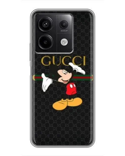 Чехол для Xiaomi Redmi Note 13 (5G) с картинкой «Микки Маус Gucci» Чехол для Xiaomi Redmi Note 13 (5G) с картинкой «Микки Маус Gucci»