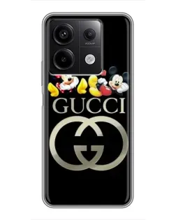 Чехол для Xiaomi Redmi Note 13 (5G) с картинкой «Gucci — герои Disney»