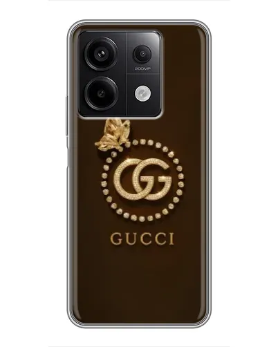 Чехол для Xiaomi Redmi Note 13 (5G) с картинкой «Gucci — золотая бабочка» Чехол для Xiaomi Redmi Note 13 (5G) с картинкой «Gucci — золотая бабочка»