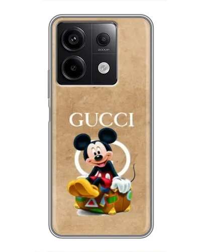 Чехол для Xiaomi Redmi Note 13 (5G) с картинкой «Микки Маус Gucci — крафт» Чехол для Xiaomi Redmi Note 13 (5G) с картинкой «Микки Маус Gucci — крафт»