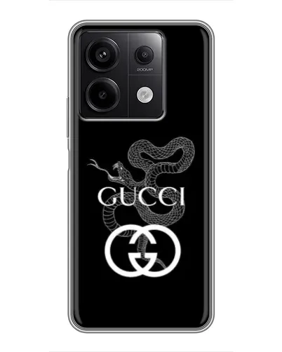 Чехол для Xiaomi Redmi Note 13 (5G) с картинкой «Gucci — серебряная змея» Чехол для Xiaomi Redmi Note 13 (5G) с картинкой «Gucci — серебряная змея»