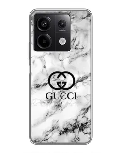 Чехол для Xiaomi Redmi Note 13 (5G) с картинкой «Gucci — мраморный шик»