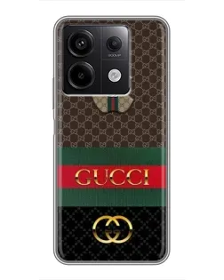 Чехол для Xiaomi Redmi Note 13 (5G) с картинкой «Gucci — брендированный десерт»