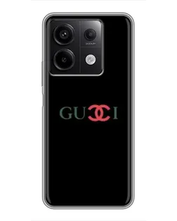 Чехол для Xiaomi Redmi Note 13 (5G) с картинкой «Gucci — красный градиент»
