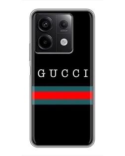 Чехол для Xiaomi Redmi Note 13 (5G) с картинкой «Gucci — красный пояс»