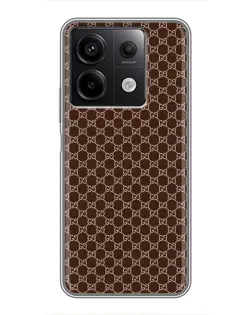 Чохол для Xiaomi Redmi Note 13 (5G) з картинкою «Gucci — шоколадна сітка»