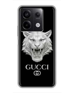 Чохол для Xiaomi Redmi Note 13 (5G) з картинкою «Gucci — срібний лев»