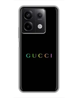 Чохол для Xiaomi Redmi Note 13 (5G) з картинкою «Gucci — неоновий мінімалізм»