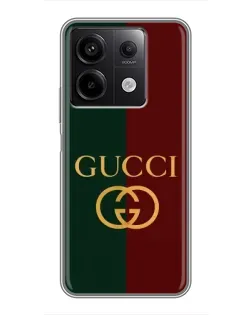 Чохол для Xiaomi Redmi Note 13 (5G) з картинкою «Gucci — темно-зелений градієнт»