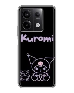 Чехол для Xiaomi Redmi Note 13 (5G) с картинкой «Kuromi — черный минимализм» Чехол для Xiaomi Redmi Note 13 (5G) с картинкой «Kuromi — черный минимализм»
