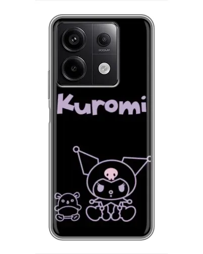 Чехол для Xiaomi Redmi Note 13 (5G) с картинкой «Kuromi — черный минимализм»