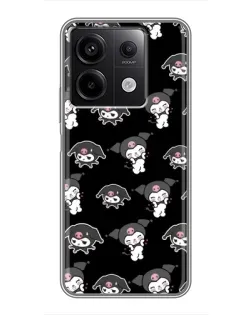 Чехол для Xiaomi Redmi Note 13 (5G) с картинкой «Черный паттерн Kuromi» Чехол для Xiaomi Redmi Note 13 (5G) с картинкой «Черный паттерн Kuromi»