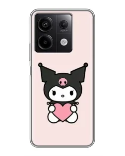 Чехол для Xiaomi Redmi Note 13 (5G) с картинкой «Kuromi и сердце» Чехол для Xiaomi Redmi Note 13 (5G) с картинкой «Kuromi и сердце»