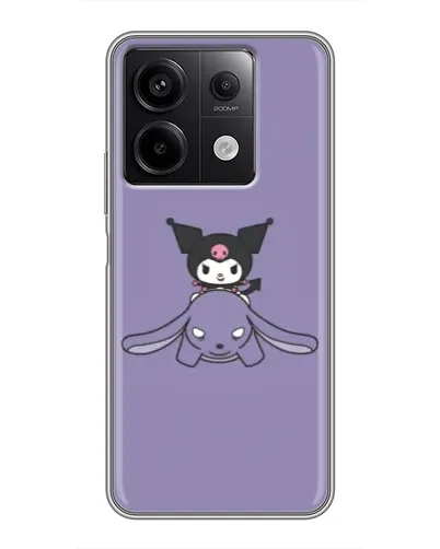 Чехол для Xiaomi Redmi Note 13 (5G) с картинкой «Kuromi на лиловом фоне»