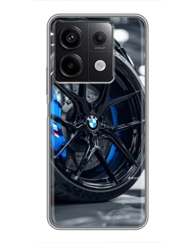Чехол для Xiaomi Redmi Note 13 (5G) с картинкой «Колесо BMW вблизи»