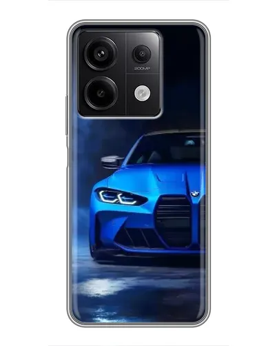 Чехол для Xiaomi Redmi Note 13 (5G) с картинкой «Голубая BMW M4»
