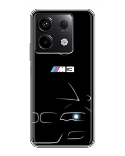 Чехол для Xiaomi Redmi Note 13 (5G) с картинкой «Минималистичный принт BMW M3»